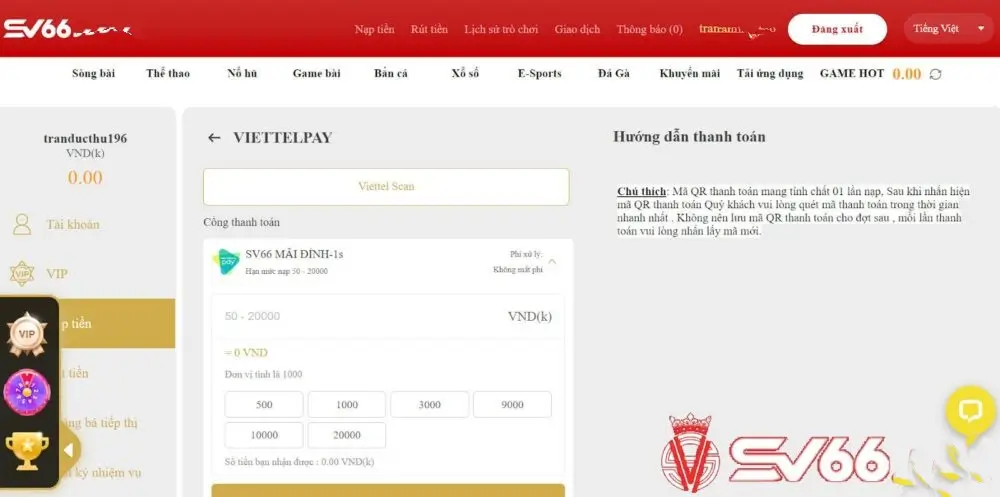 SV66 – Đăng nhập nhà cái SV66 không bị chặn 2025 21 Quy trình nạp tiền vào SV66